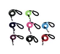 NOLITOY Correa de Tracción Reflectante para Perros Pequeños y Medianos, Cuerda Redonda de Nailon Mango de Espuma Antiexplosión, Kit para Entrenamiento y Paseo Seguro al Color Aleatorio