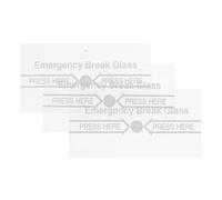 NOLITOY Cubierta para Interruptor de Alarma de Rotura de Cristales de Seguridad contra Incendios 3 Piezas de Vidrio Manual Resistente Panel de Reemplazo para Sistemas de Emergencia en