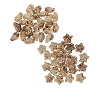 NOLITOY Cuentas de Porcelana Hechas a Mano Forma de Estrella de Mar y Concha 50 Piezas 25 Concha 25 Estrella Cerámica Esmaltada de Colores Cuentas Sueltas Agujero Grande para