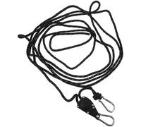 NOLITOY Cuerda para Toldo Exterior Resistente al Viento 6 MM de Grosor por 5 Metros Color Negro Tensor Metálico Ajustable para Camping y Actividades al Aire Libre