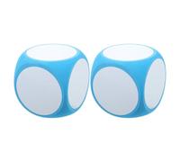 NOLITOY Dados Borrables de Espuma Grandes 10 Cm, 2 Piezas para Aula y Manualidades, Dados Educativos en Blanco para Contar y Juegos Didácticos, Herramientas de Bricolaje Creativas