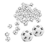 NOLITOY Dados de 20 Caras para Juegos de Ortografía y Lengua, 40 Piezas de Acrílico, Ligeros para Viajes y Camping con