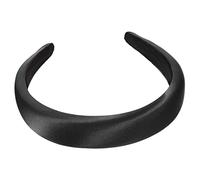 NOLITOY Diadema Ancha de Satén Negra, Acolchada Fina, Ligera y Antideslizante, para Mujer y Niñas, Uso Diario, Fiestas y Vacaciones