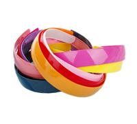 NOLITOY Diadema Colorida para Niña y Mujer Banda de Cabello de Plástico Dientes para Hacer Tú Mismo Tocado para Fiesta