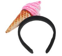 NOLITOY Diadema de conos de helado, gorro de fiesta de helado, diadema para el pelo, mini accesorio de comida, accesorio para fiestas
