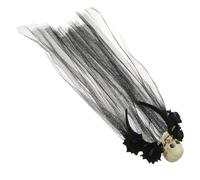 NOLITOY Diadema de Halloween Velo y Calavera Accesorio Gótico para Mujer Adorno Floral Mexicano para Fiestas Cosplay y Día de Muertos Diseño Duradero de Plástico y Tela