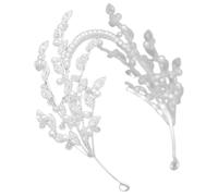 NOLITOY Diadema De Novia Brillantes y Perlas Artificiales Tocado De Boda Elegante Para Novias y Damas De Honor Accesorio De Cabello Glamuroso Para Eventos Especiales