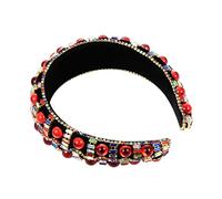 NOLITOY Diadema De Palacio De Estilo Antiguo Exquisita Diadema Ancha Gemas De Imitación Cabello Para Bodas y Fiestas De Disfraces