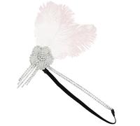 NOLITOY Diadema De Plumas Estilo Años Mujer Borlas De Pluma Accesorio Para Fiesta Años Disfraces De Roaring Twenties