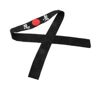 NOLITOY Diadema de Samurái Japonesa Estilo Sushi Chef, Tela Duradera de Algodón, Diadema Deportiva de Karate Unisex para Disfraces y Entrenamiento, Color Negro Ninja, Talla Única