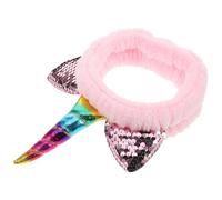 NOLITOY Diadema de Unicornio para Mujer y Niñas en Coral Fleece Agradable y Cómoda, Accesorios para Cabello Ideales para Maquillaje y Lavado Facial