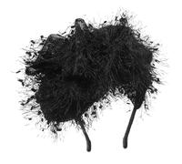 NOLITOY Diadema Sombrero Vintage Negro de Satén con Borlas para Mujer, Accesorio Moda Fiesta, Boda y Evento Especial, Estilo Francés Retro, Tamaño Mini, Tejido