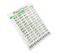 NOLITOY Diagrama De Acordes para Piano Pequeño En Papel Resistente, Tabla De Acordes para Principiantes y Profesionales, Guía Práctica para Estudiantes y Aprendizaje En Casa, Accesorios para Teclado