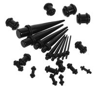 NOLITOY Dilatador De Orejas Acrílico Cónico 23 Piezas Kit Expansor De Oído Unisex para Estiramiento Cómodo y Progresivo Tamaños 1,3 a 10 Mm Uso Corporal Profesional