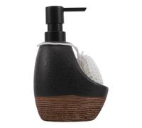 NOLITOY Dispensador de Jabón de Cerámica Negro Botella Dosificadora para Baño y Cocina con Bomba Antigoteo Recargable y Multiusos para Gel de Ducha y Jabón Líquido Organizador