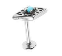 NOLITOY Elegante Pendiente De Labio Con Posterior Plana De Acero Inoxidable Joyería De Labios Ajuste De Tornillo Pendiente De Perno Anillos De Labios De Acero Inoxidable