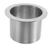 NOLITOY Embudo de Basura Empotrado Inoxidable Diseño sin Tapa Redondo Cubo de Residuos de Encimera para Cocina Baño Restaurante y Comedor con Férulas para Optimizar Espacio y Facilitar