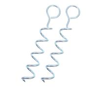 NOLITOY Estacas De Fijación para Camping y Trampolín, Anclajes De Tornillo De Hierro, Clavos De Tierra Resistentes, Juego De 2 Piezas para Atar Perros, Uso Exterior En Jardín y Mascotas