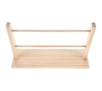 NOLITOY Estante de Almacenamiento de Madera para Cintas y Hilos Organizador Estable y Versátil para Manualidades Flores Pastelería y Salón de Belleza Soporte Portátil de Dos