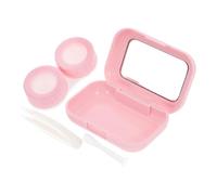 NOLITOY Estuche Lentes de Contacto con Espejo, Caja de Lentes de Viaje, Diseño de Almacenamiento Práctico con Herramientas, ABS y Vidrio