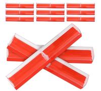 NOLITOY Estuche para Bolígrafos Plástico Translúcido Rojo, Caja de Almacenamiento Compacta de 12 Piezas, Estuche Portátil para Bolígrafos y Material de Oficina, Adecuado para Viajes