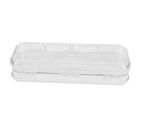 NOLITOY Estuche para Lápices Grande y Portátil de Abs Transparente con Doble y Compartimentos Diseño Ligero y Seguro para Organización Escolar y Oficina