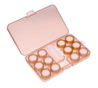 NOLITOY Estuche para Lentes De Contacto Transparente De Pequeño Estuche De Bolsillo para Guardar Lentes De Contacto Compartimento Organizador para Llevar Viajes