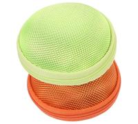 NOLITOY Estuche Portátil para Aceites Esenciales y Esmaltes 2 Unidades 7 Compartimentos 1-2 Ml Eva Ligero Resistente para Viaje y Uso Diario En Color Verde y Naranja