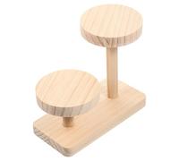 NOLITOY Exhibidor de Madera Escalonado para Joyas y Pasteles Diseño Estable y Minimalista, Soporte de Dos Niveles Adecuado para Tocador o Tienda