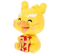 NOLITOY Figurita Dragón Decorativa de Resina Adorno Creativo para Escritorio y Vehículo Escultura de Dragón Chino Diseño Resistente y Coleccionable Decoración de Mesa y Tablero