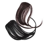 NOLITOY Flequillo Falso para Mujer 2 Pcs Extensiones de Clip Postizos Naturales Ajustables Color Personalizable para Diseño Realista