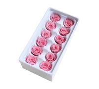 NOLITOY Flores Inmortales Rosa Clara 12 Piezas Caja Cabezas 3-4 CM para Decoración Boda y Eventos Obsequios Accesorio Ramo DIY