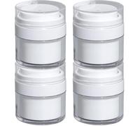 NOLITOY Frascos de Viaje para Loción Bomba sin Aire Set de 4 Unidades de 50 Ml Envases Acrílicos Vacíos para Cremas Faciales y Cosméticos Contenedores Pequeños para Artículos de