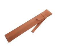 NOLITOY Funda para Baquetas de Batería de Piel PU Marrón Resistente y Portátil con Compartimentos Organizadores y Correa para Colgar Bolsa Protectora contra Polvo para Percusionistas