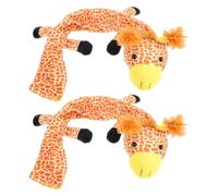 NOLITOY Funda para Estetoscopio de Peluche Forma de Jirafa Protector para Tubo de Estetoscopio Médico 2 Piezas en Color Ámbar Accesorio Decorativo para Enfermeras y Pediatría