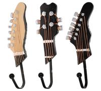 NOLITOY Gancho de Resina Dorado Paquete de 3 Piezas en Forma de Guitarra para Pared Ahorro de Espacio y Colgador Decorativo para Ropa Hogar