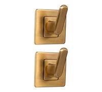 NOLITOY Ganchos Adhesivos de Pared sin Perforaciones 2 Piezas Estilo Retro Cuadrado Material Resistente para Baño y Cocina Gancho de Pared Simple para Colgar y Organizar