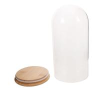 NOLITOY Glass Bell Display Dome With Base Transparent Cloche For Eternal Flowers And Collectibles Dustproof Showcase For Home Decor And Diy Figurines Secure Protective Display