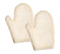NOLITOY Guantes Exfoliantes para Ducha de Sisal 2 Piezas Textura para Fregar y Masajear Cuerpo 8.7x6.7 Pulgadas Uso en Casa Unisex