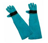 NOLITOY Guantes Protectores para Mascotas de Sintética Resistentes Mordeduras para Baño y Alimentación de Perros y Gatos Manga Larga Azul Ergonómicos y Versátiles