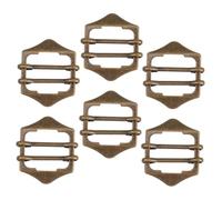 NOLITOY Hebilla Metálica Ajustable para Chaleco 6 Piezas Clip Deslizador de Latón Color Azul Verdoso Envejecido Hebilla de Torre para Cinturón Ajuste Elástico y Diseño Resistente para