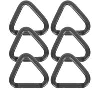 NOLITOY Hebillas Triangulares de Escalada 6 Pcs Negras de Aleación de Aluminio, Clip de Mosquetón de Alta Resistencia para Senderismo, Camping y Viaje, Juego de Mosquetones Prácticos