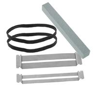 NOLITOY Herramientas para Lijar Trastes de Guitarra Protector de Diapasón con Piedras de Pulido y Bandas Elásticas Compatible con Guitarras Eléctricas y Acústicas Mantenimiento Preciso