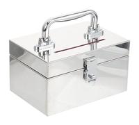 NOLITOY Hucha de Ahorro de Acero Inoxidable para Adultos con Cerradura y Ranura para Monedas Caja Fuerte para Billetes Gran Capacidad 16X11X9 CM Ahorro Seguro para Uso Doméstico