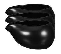 NOLITOY Jarra de Cerámica Negra para Leche y Salsa, Diseño Mini Vintage, 3 Piezas, Adecuado para Picnic y Cafés, Dispensador Funcional y Creativo