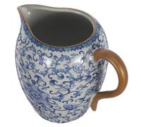 NOLITOY Jarra de Crema de Porcelana Azul y Blanca de Cerámica Vintage, Taza Creativa con Asa para Leche y Café, Recipiente Multifuncional para Té y Salsa, Adecuado para Hogar y