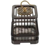 NOLITOY Jaula de Madera Tipo Casa para Cubierta de Loto Diseño Trapezoidal Madera de Ébano Púrpura Caja para Grillos Adecuado para Uso al Aire Libre y Estudio de Insectos