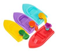 NOLITOY Juego Científico DIY de 4 Botes Propulsados por Globo Juguete Educativo de Física para Plástico Seguro Kit de Experimentos para Enseñanza y Aprendizaje Escolar Color Aleatorio