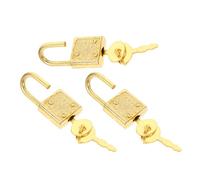 NOLITOY Juego de 3 Cierres de Hebilla Dorados Estilo Vintage para Cajón, Candado Decorativo de Plástico Estructura Simple para Accesorios Temáticos y Decoración DIY