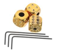 NOLITOY Juego De 3 Perillas Dados para Guitarra con Llave Perillas de Metal para Control de Volumen y Tono Repuesto para Guitarras Eléctricas y Bajos Diseño Antideslizante y Duradero